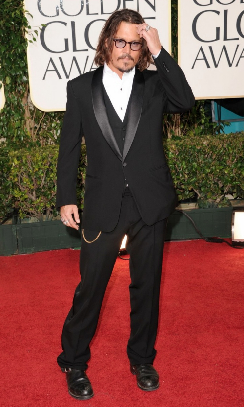 johnny depp 2011 images. Johnny Depp Golden Globes 2011